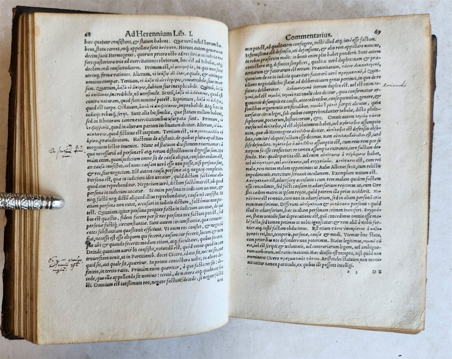 1564 COMMENTARIES by DOCTOR & ALCHEMIST MICHAEL TOXITES antique PIGSKIN 16th C.