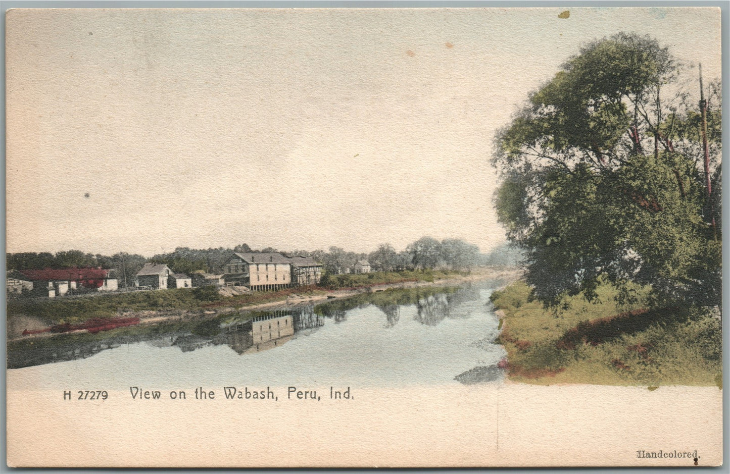 PERU IN WABASH POST CARDS MANUFACTURE ADVERITISNG ANTIQUE POSTCARD