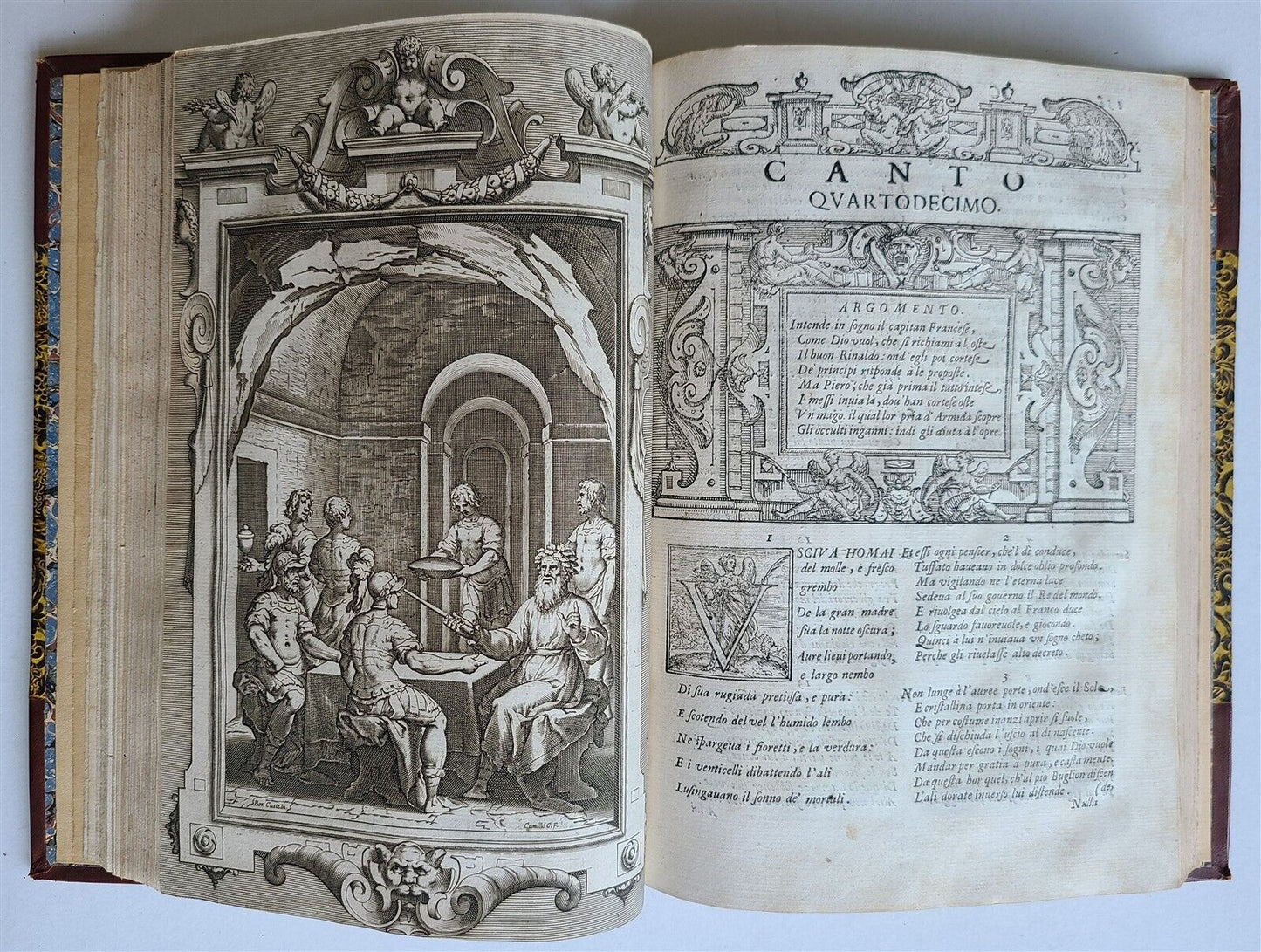 1617 TORQUATO TASSO La Gerusalemme liberata AMAZINGLY ILLUSTRATED antique FOLIO