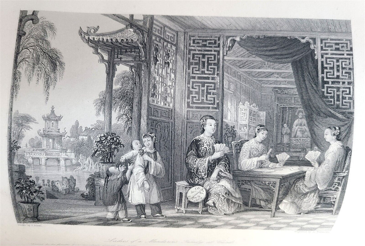 1858 CHINA CHINESE EMPIRE 2 VOLUMES antique ILLUSTRATED 145 ENGRAVINGS by ALLOM