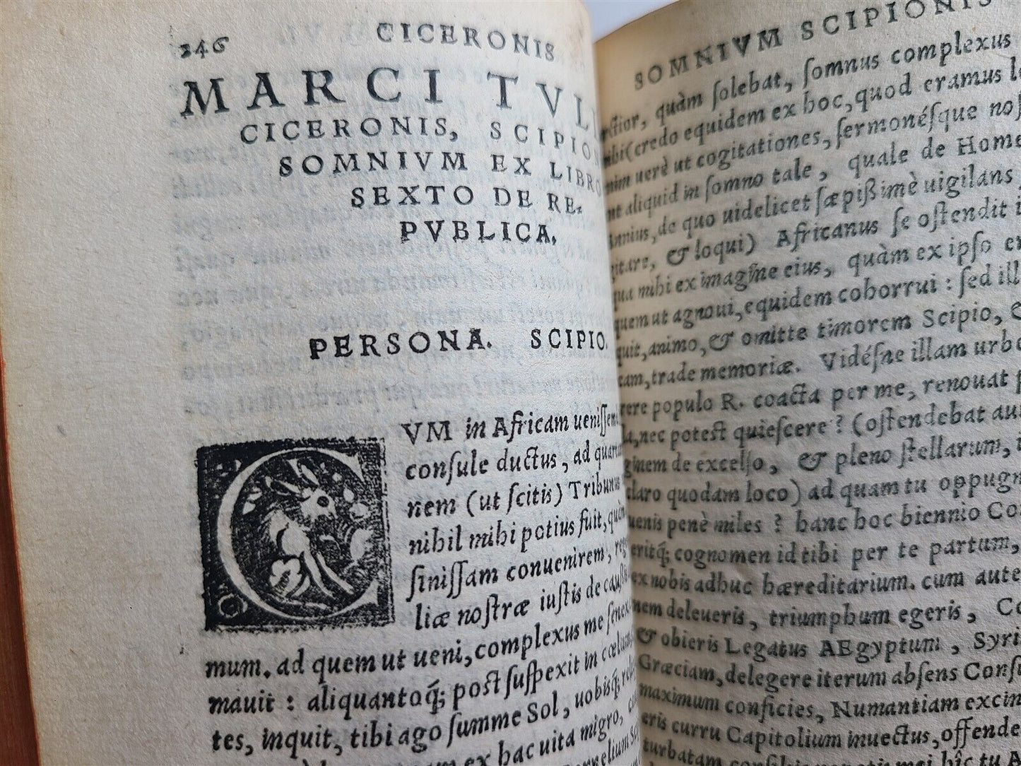 1558 CICERO libri tres de officiis antique w/ VITA et DOCTRINA JESU CHRISTI