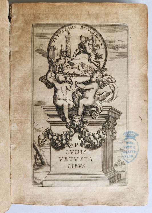 1664 ROMAN CUSTOMS THEATRE CIRCUS WEDDINGS FUNERALS antique FRANCISCUS PTOLEMAUS