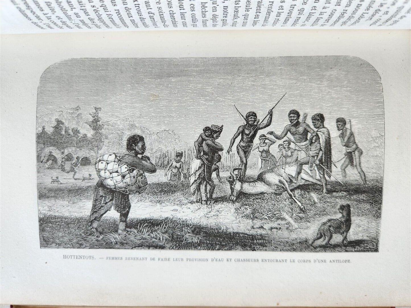 1859 EXPLORATIONS L'AFRIQUE et AUSTRALE LIVINGSTONE VOYAGES antique ILLUSTRATED