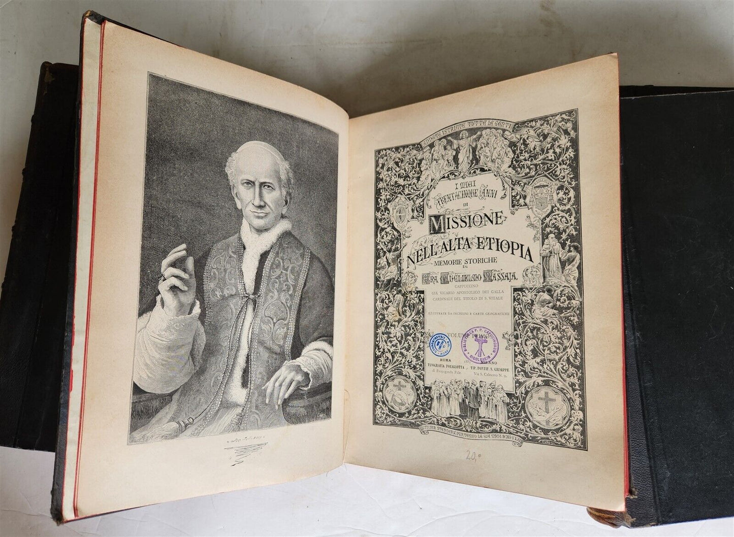 1885 TRAVELS in ETHIOPIA AFRICA in ITALIAN 6 FOLIO VOLUMES antique ILLUSTRATED