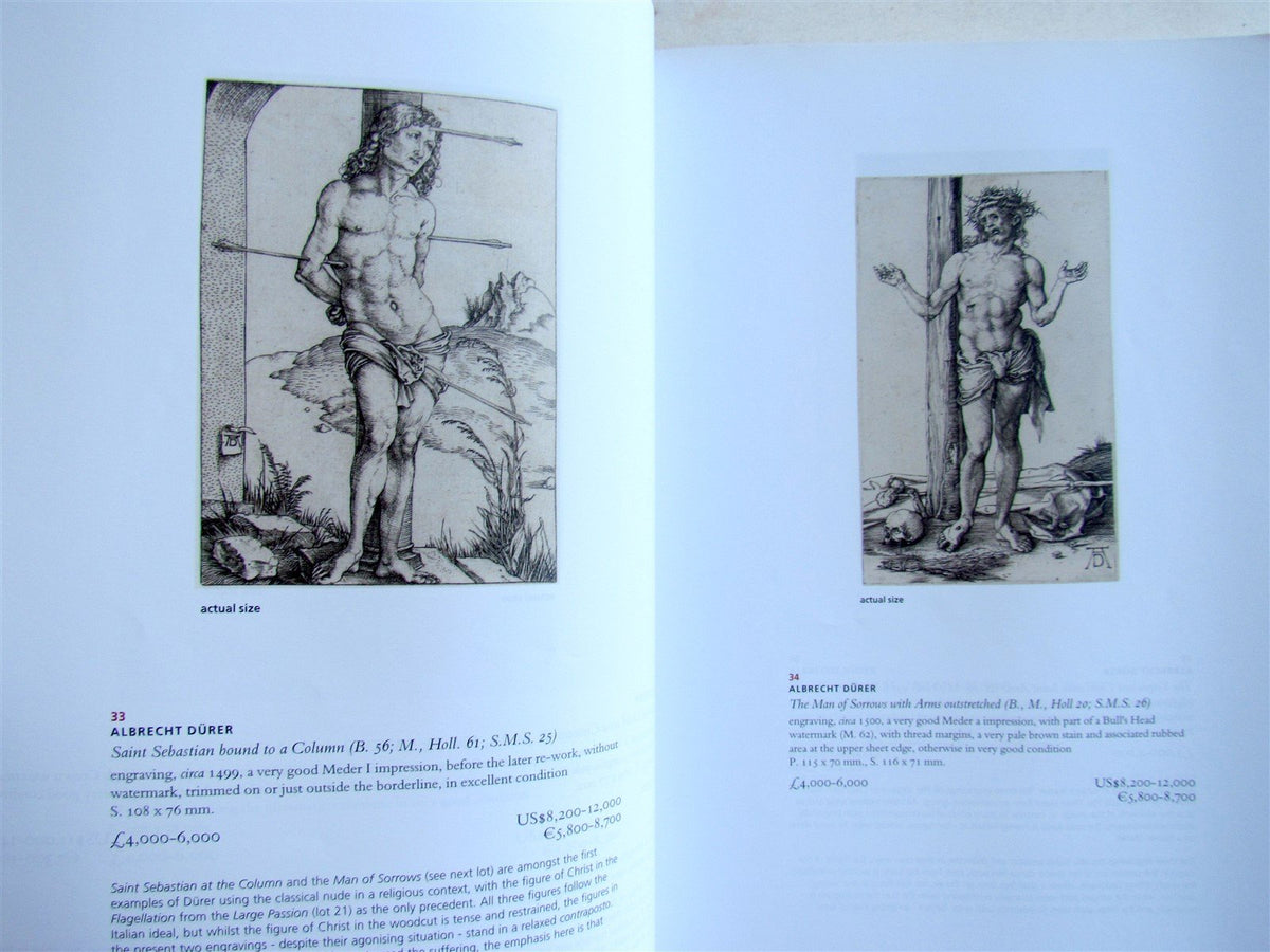 GENIUS of GERMAN RENAISSANCE ALBRECHT DURER PRINTS COLLECTION AUCTION CATALOG