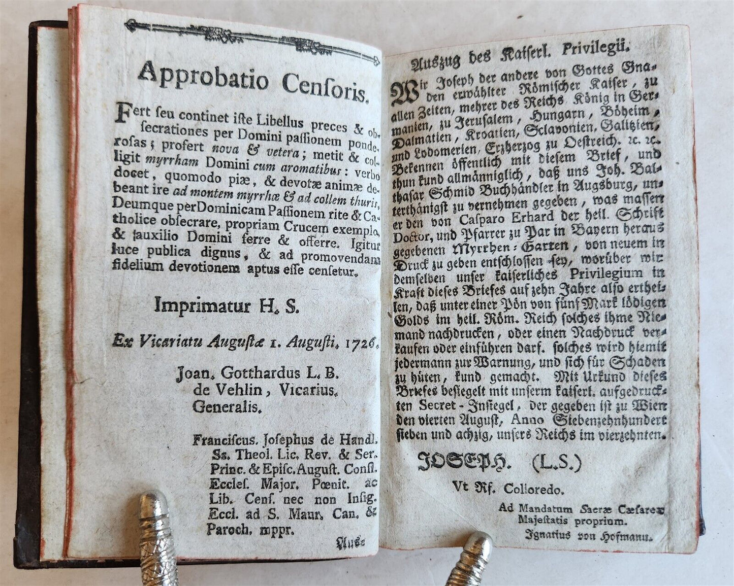 1795 HEILSAME MYRRHENGARTEN antique in GERMAN