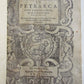 1568 PETRARCA antique ILLUSTRATED 16th CENTURY poetry PETRARCH
