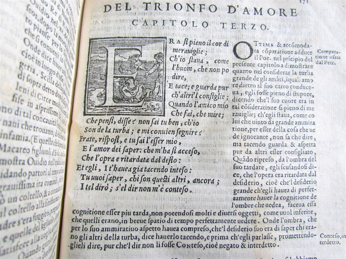 1568 PETRARCA antique ILLUSTRATED 16th CENTURY poetry PETRARCH