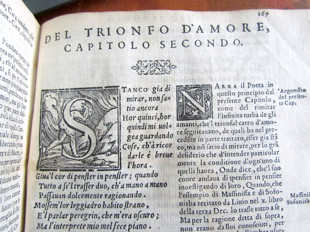 1568 PETRARCA antique ILLUSTRATED 16th CENTURY poetry PETRARCH