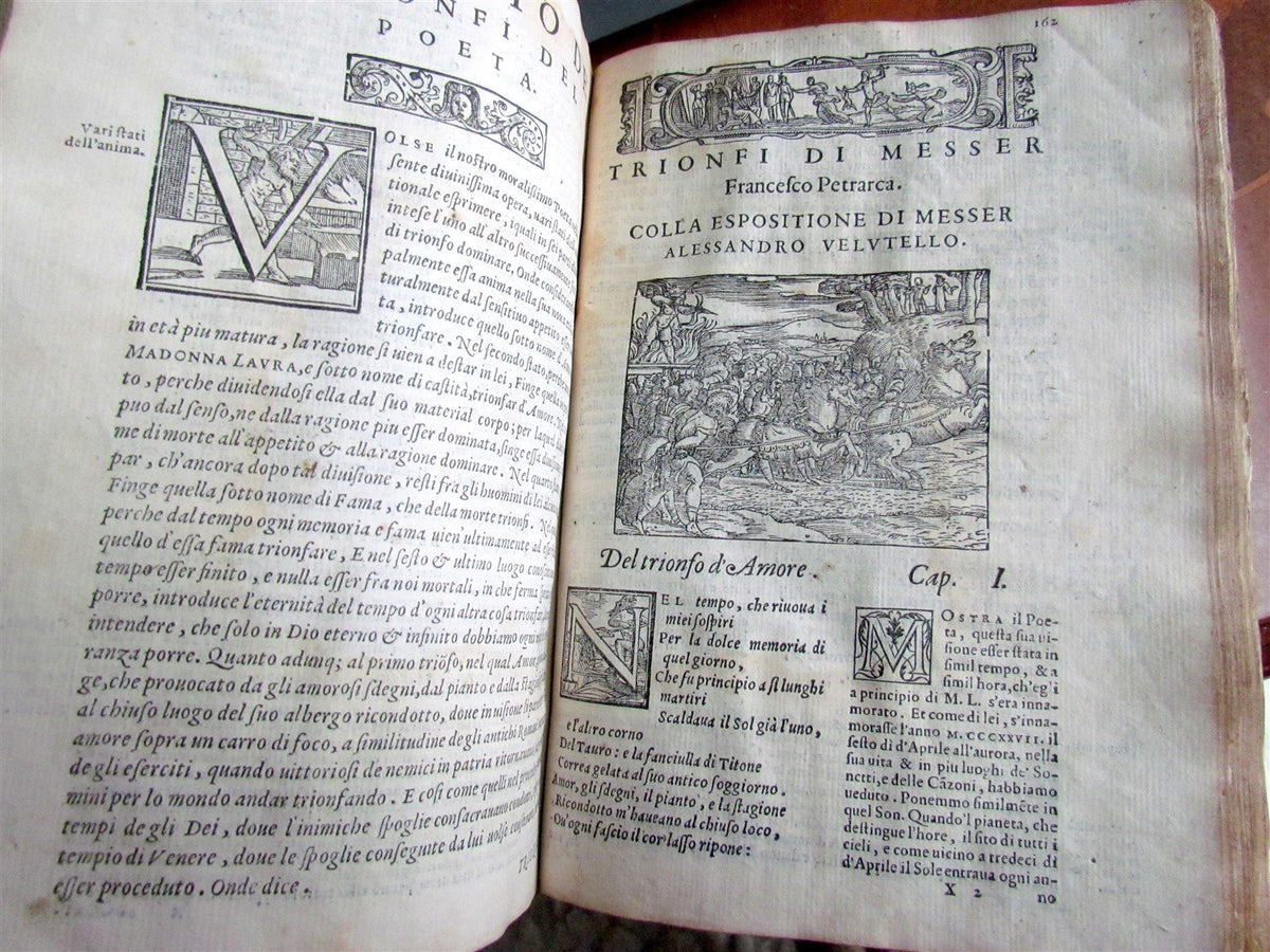 1568 PETRARCA antique ILLUSTRATED 16th CENTURY poetry PETRARCH