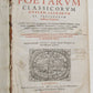 1616 LATIN POETRY ANTHOLOGY antique POETARUM CLASSICORUM