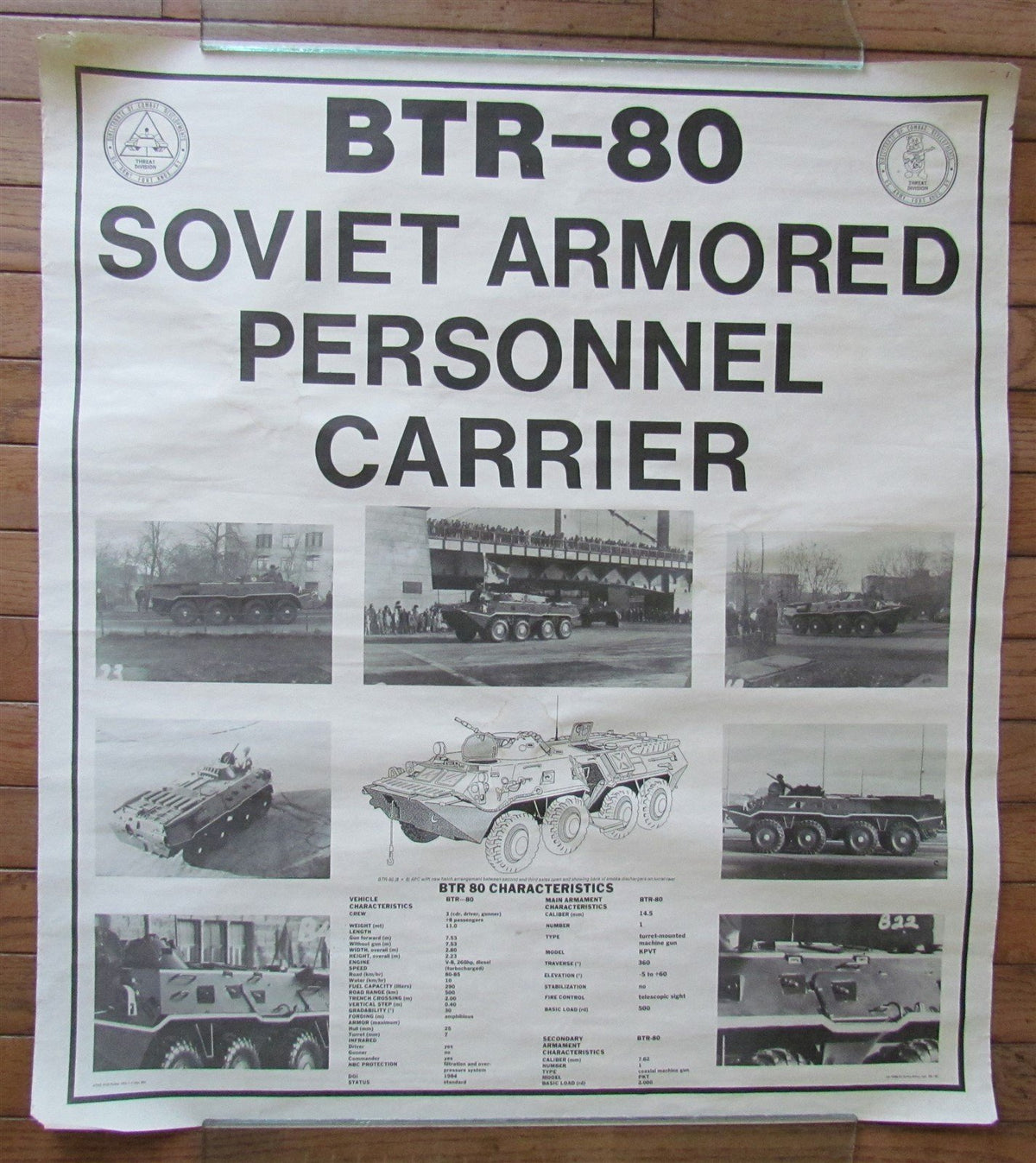 SOVIET RUSSIAN MILITARY EQUIPMENT ARMORED PERSONNEL CARRIER EDUCATIONAL POSTER