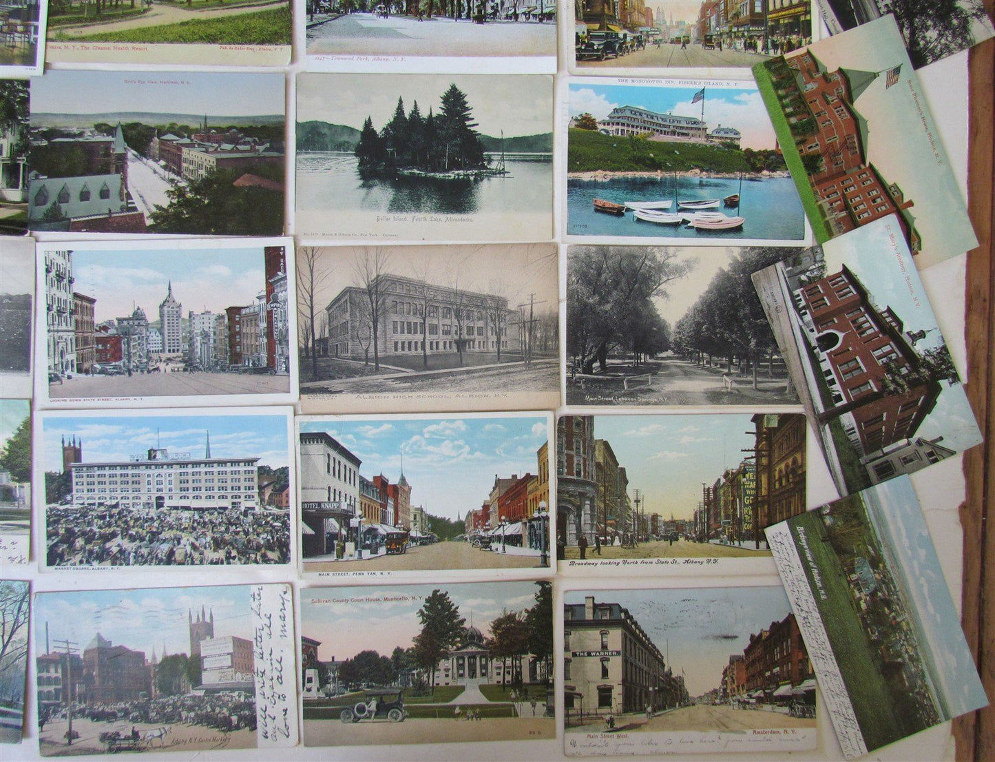 NEW YORK STATE lot of 47 NY ANTIQUE POSTCARDS