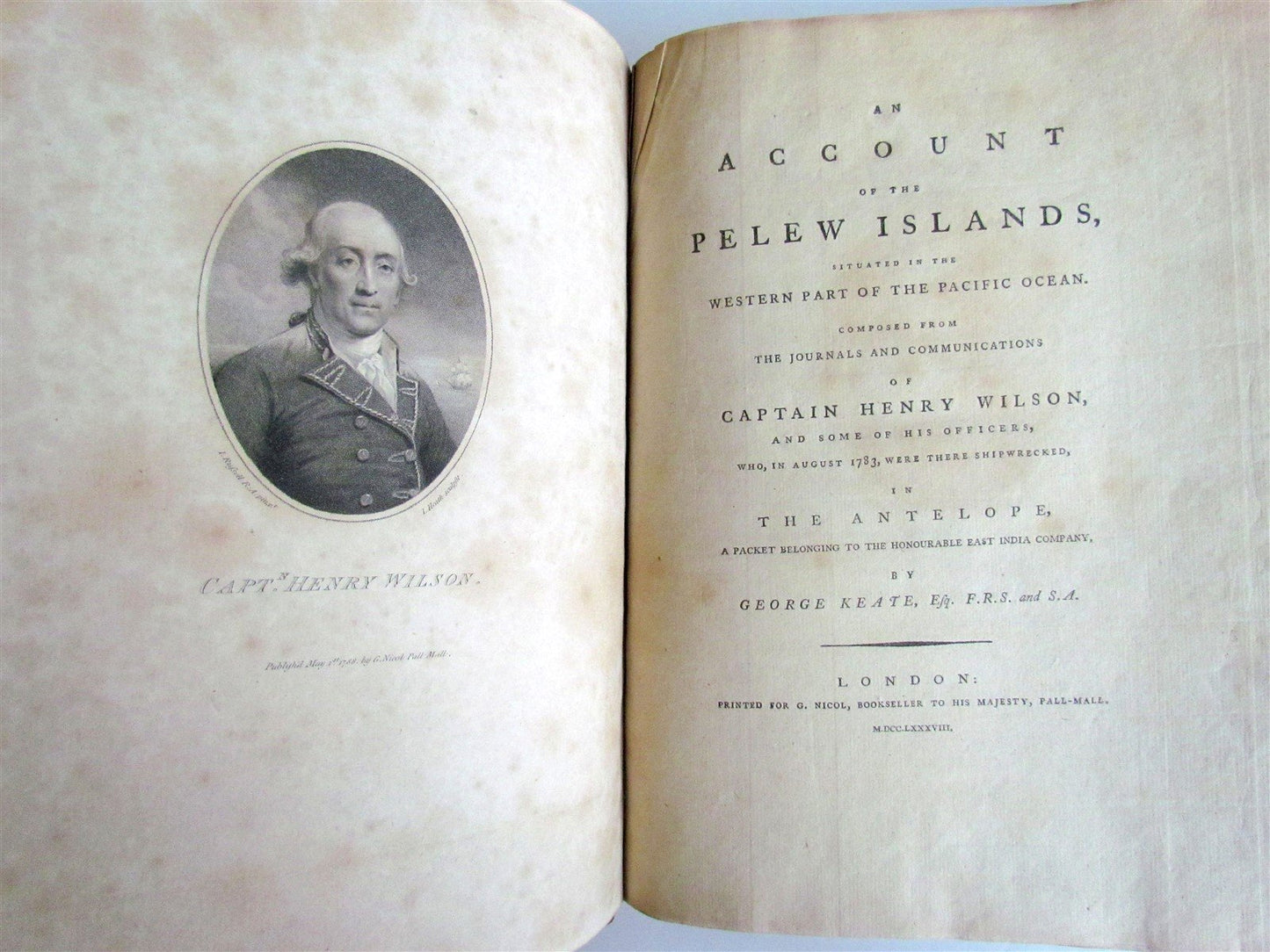 1788 ACCOUNT OF PELEW ISLANDS by George Keate ANTIQUE ILLUSTRATED Palau ENGLISH