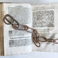 RARE 1587 CHAINED LIBRARY BOOK PIGSKIN BOUND FOLIO antique ILLUSTRATED SERMONS