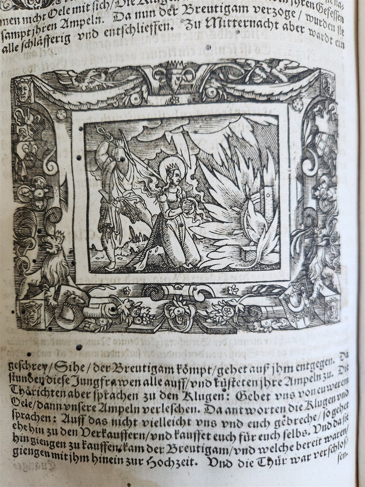 RARE 1587 CHAINED LIBRARY BOOK PIGSKIN BOUND FOLIO antique ILLUSTRATED SERMONS