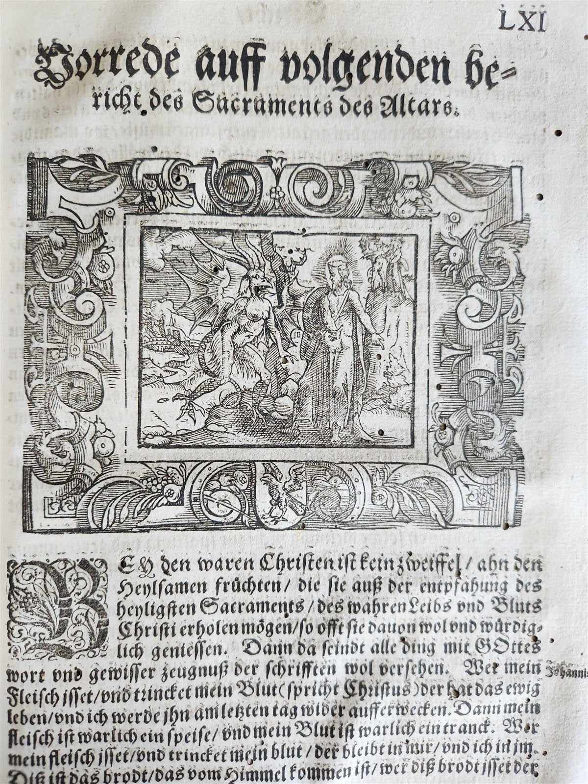RARE 1587 CHAINED LIBRARY BOOK PIGSKIN BOUND FOLIO antique ILLUSTRATED SERMONS