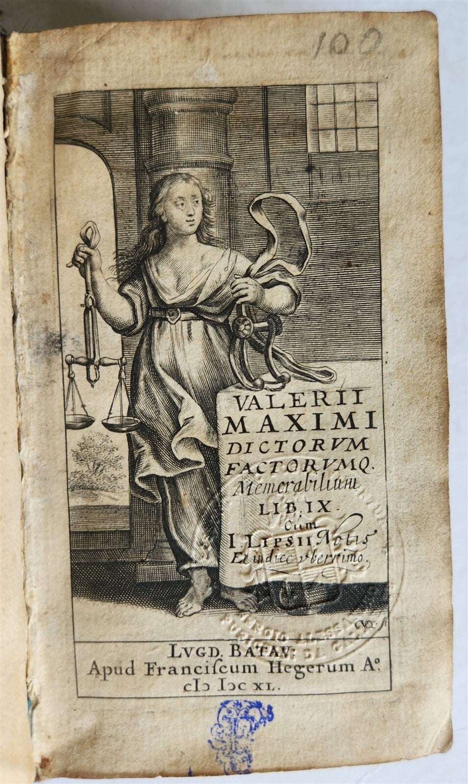 1690 VALERII MAXIMI Dictorum Factorumque Memorabilium antique VELLUM BINDING