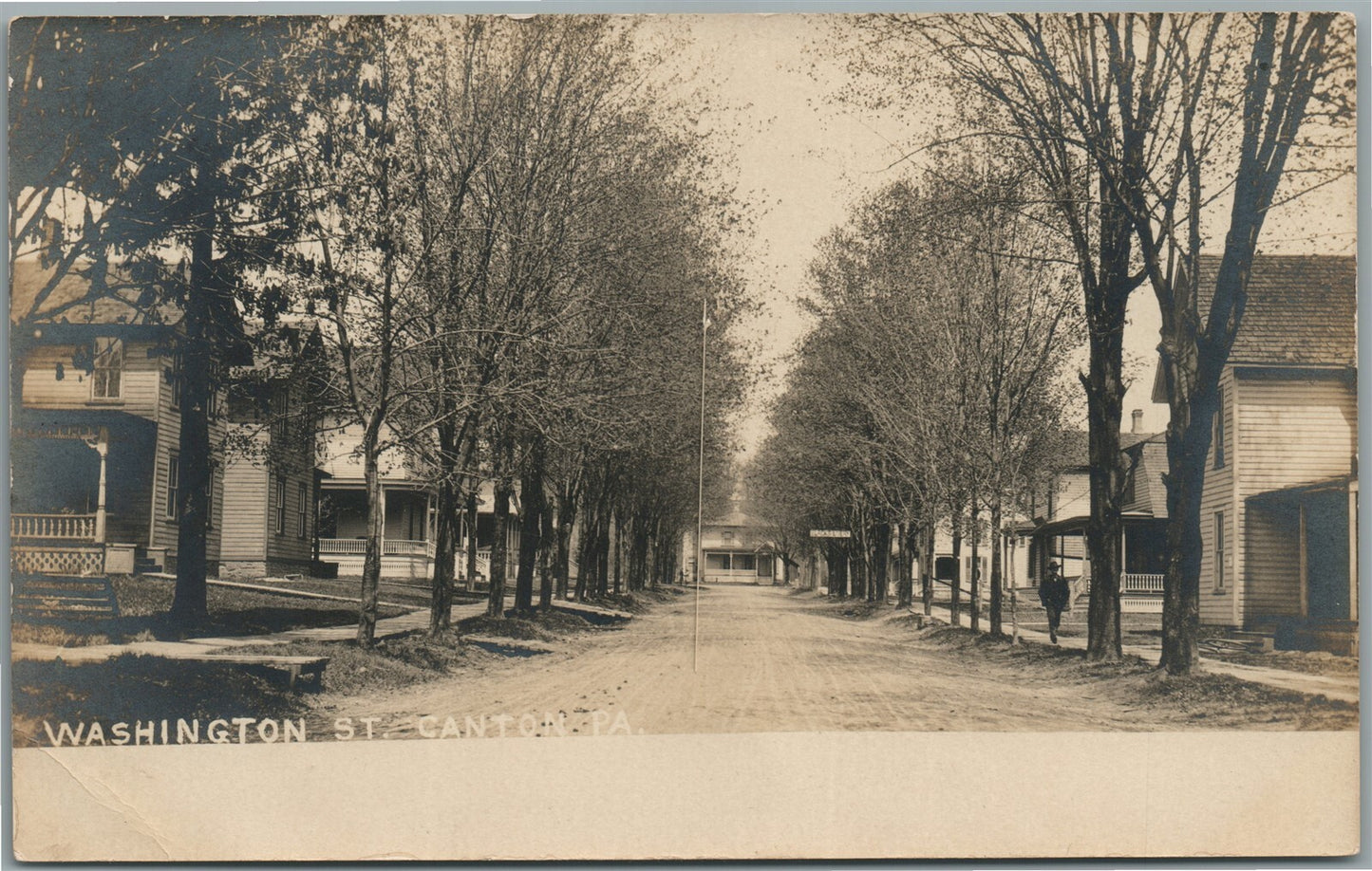 CANTON PA WASHINGTON STREET ANTIQUE REAL PHOTO POSTCARD RPPC