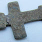 RUSSIAN 17th-18th CENTURY ANTIQUE BRASS NECK CROSS