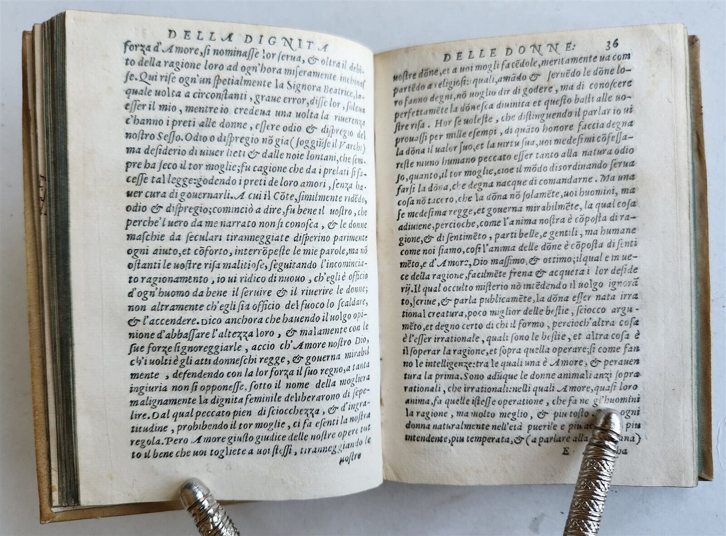 1564 DIALOGUES by SPERONE SPERONI antique VELLUM BOUND 16th CENTURY