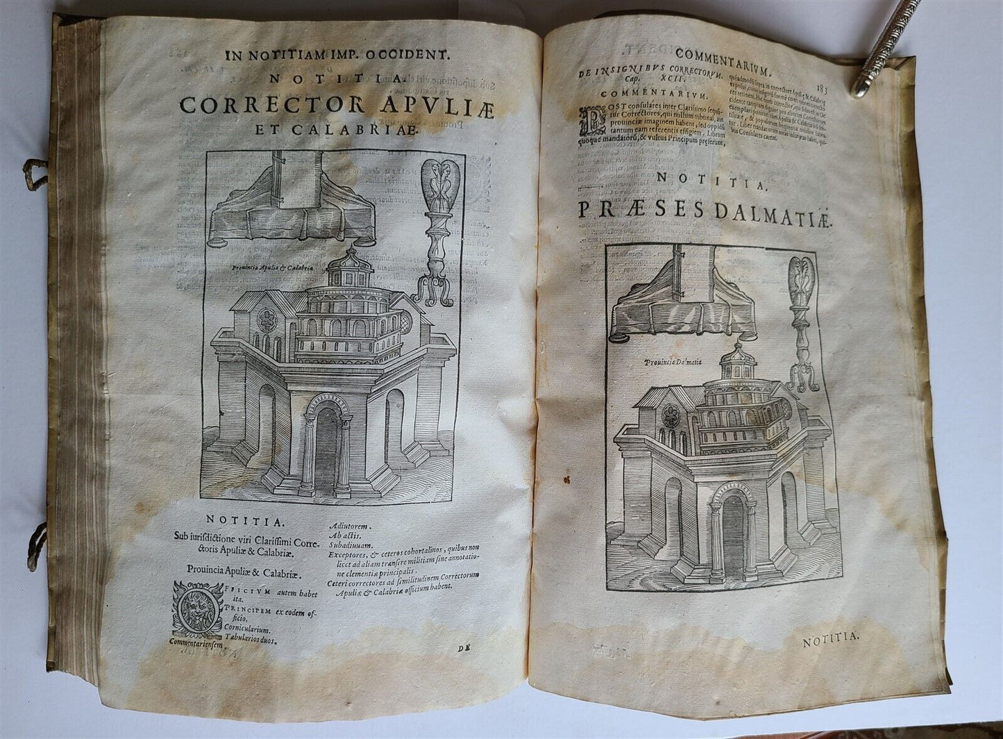 1593 NOTITIA UTRAQUE by Guido PANCIROLI FULLY ILLUSTRATED antique VELLUM 16th C.