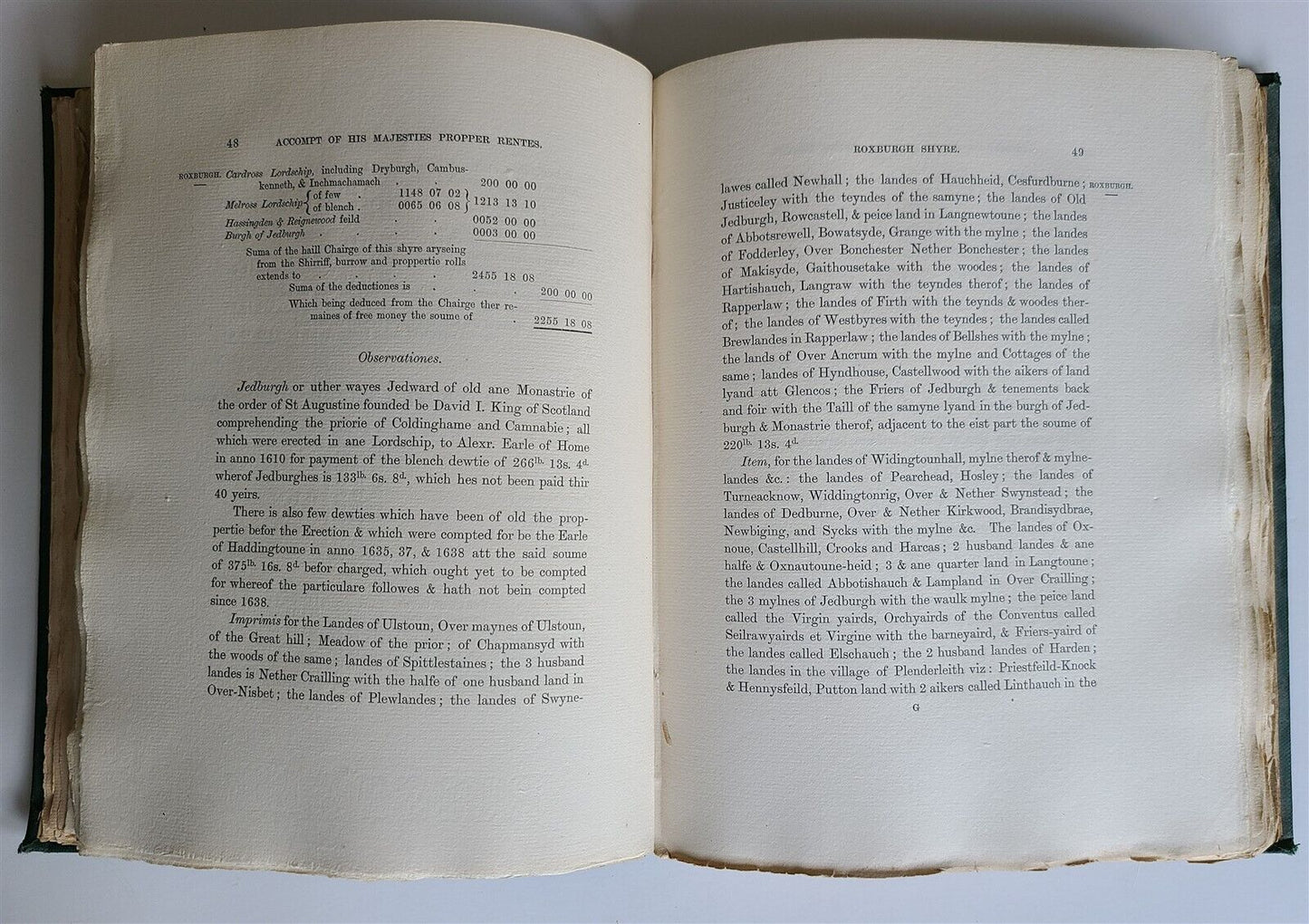 1897 REVENUE of the SCOTTISH CROWN, 1681 by SIR WILLIAM PURVES antique LTD ED.