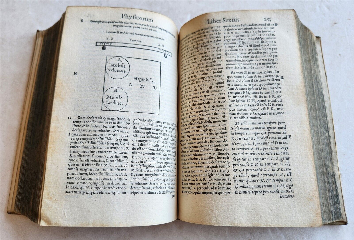 1574 ARISTOTLE ILLUSTRATED DE PHYSICO AUDITU COMMENTARY 16 cent. VELLUM antique