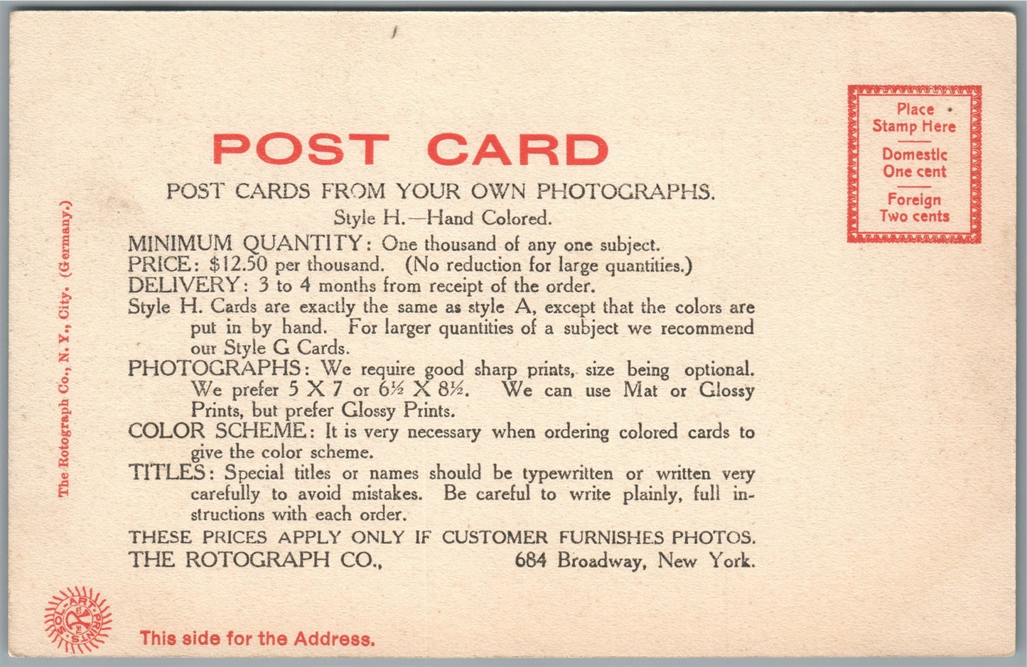 PERU IN WABASH POST CARDS MANUFACTURE ADVERITISNG ANTIQUE POSTCARD