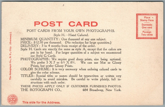 PERU IN WABASH POST CARDS MANUFACTURE ADVERITISNG ANTIQUE POSTCARD