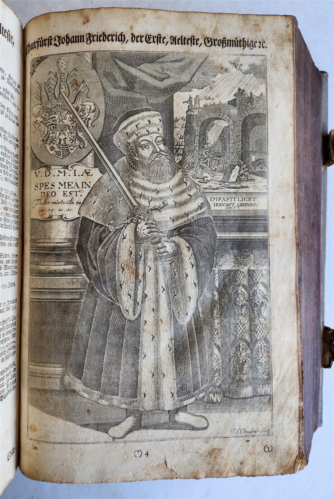 1788 BIBLE in GERMAN ILLUSTRATED antique MASSIVE PIGSKIN BOUND FOILIO