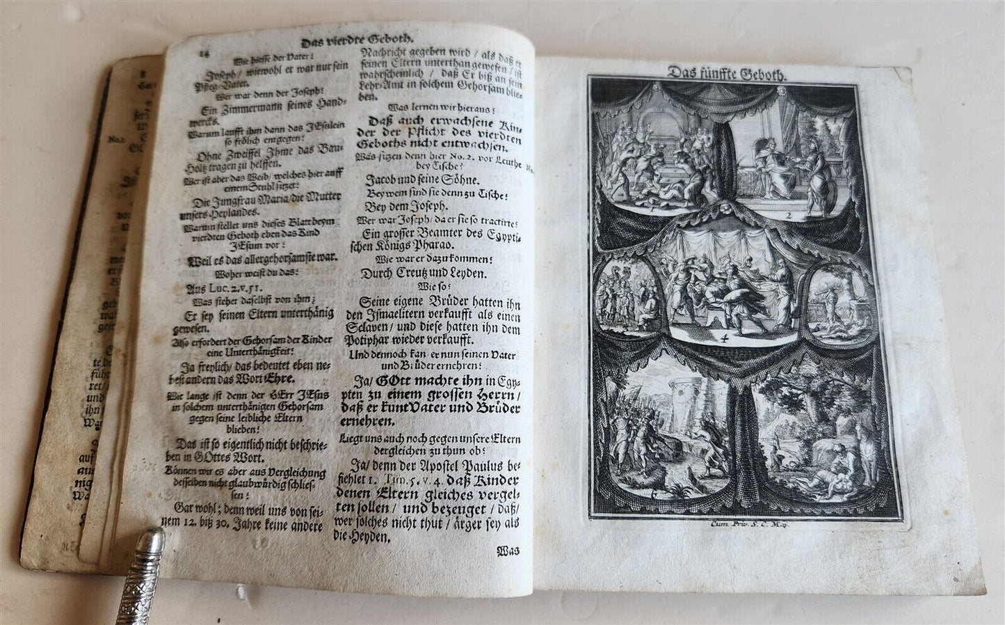 18th century ILLUSTRATED CATECHISM antique