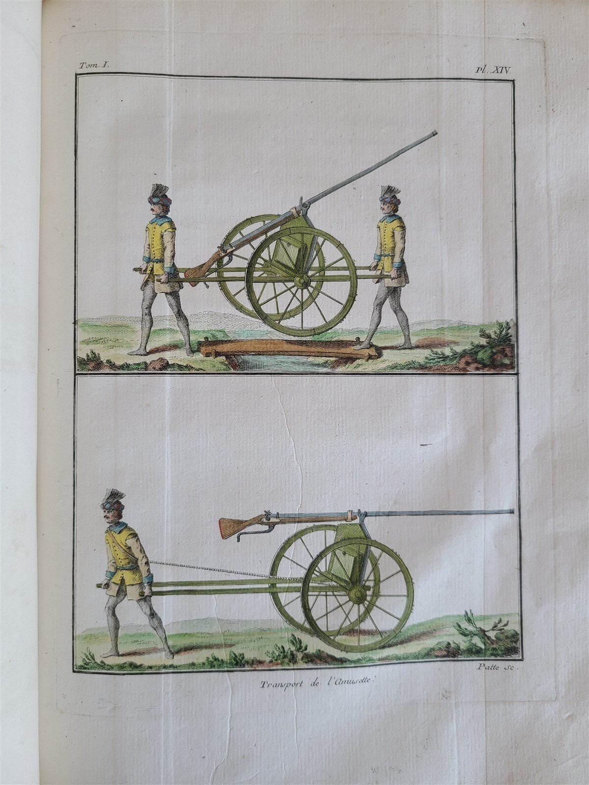 1757 MILITARY SCIENCE FULLY ILLUSTRATED 2 VOLUMES antique