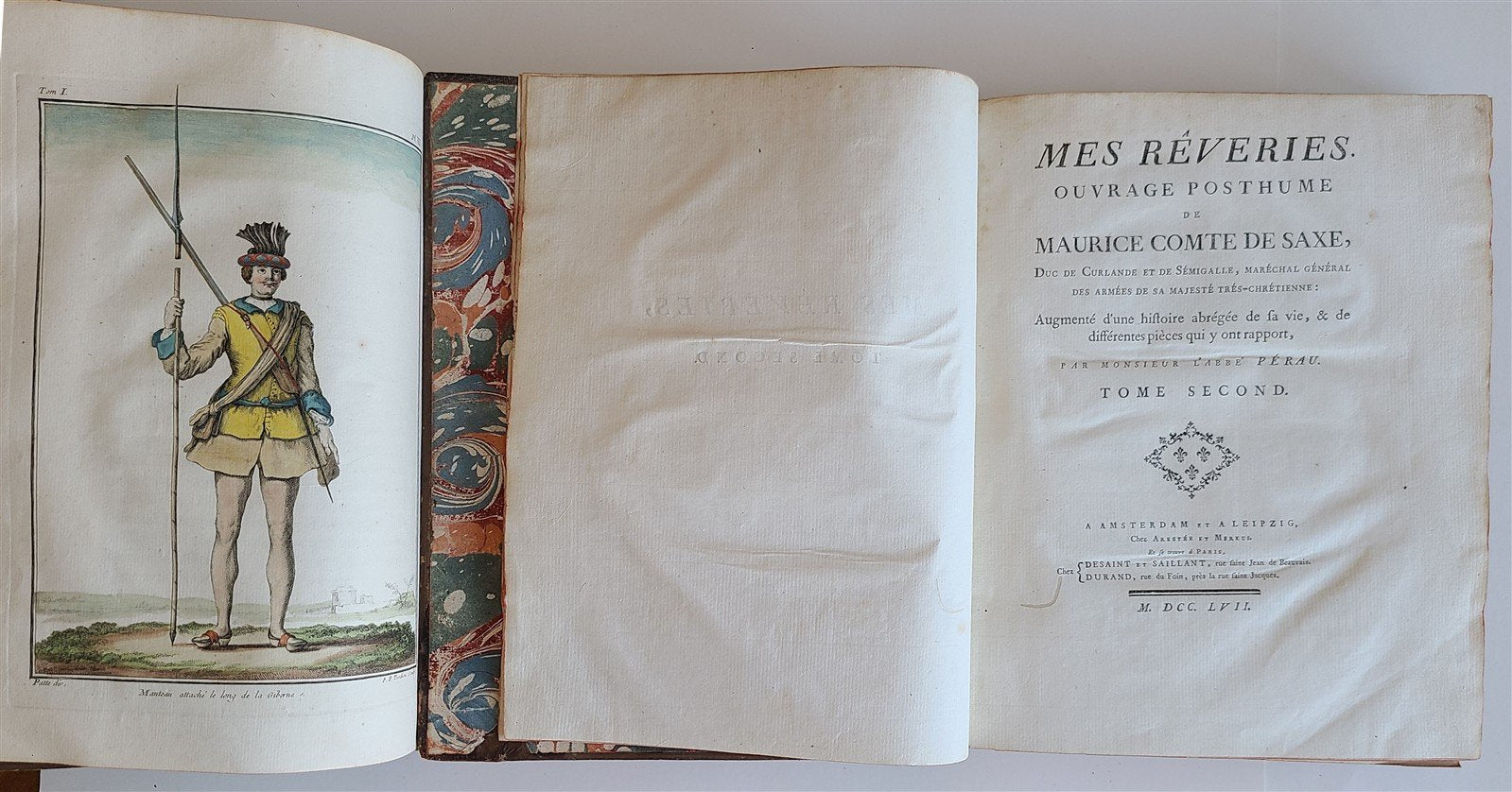 1757 MILITARY SCIENCE FULLY ILLUSTRATED 2 VOLUMES antique – Motka