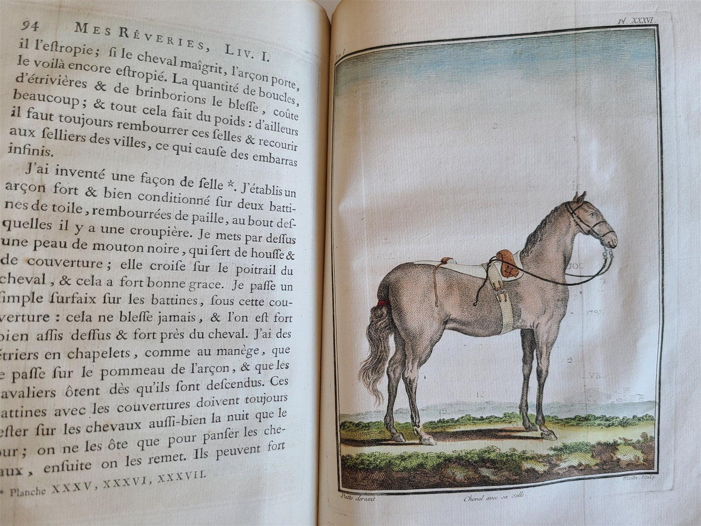 1757 MILITARY SCIENCE FULLY ILLUSTRATED 2 VOLUMES antique