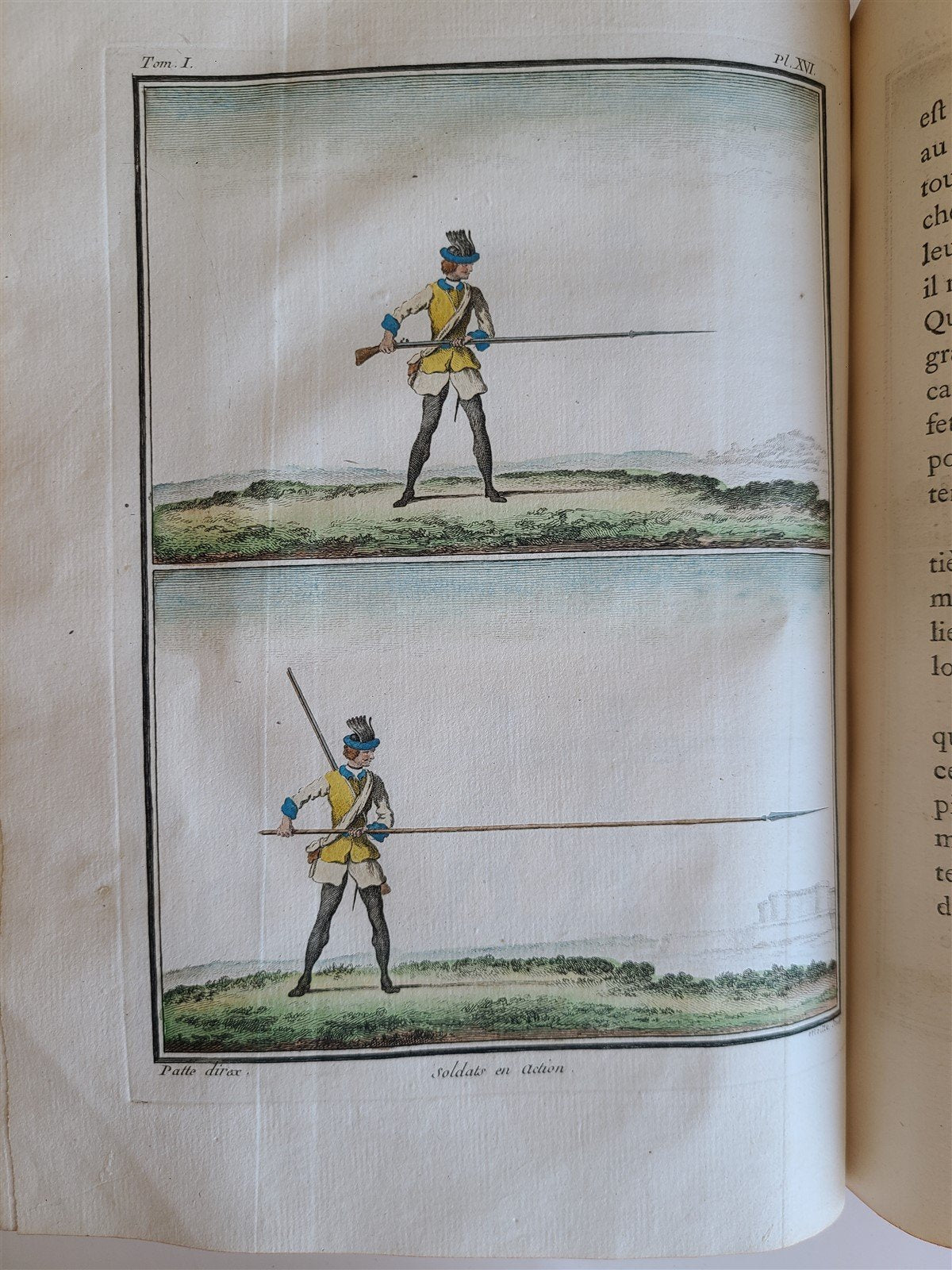 1757 MILITARY SCIENCE FULLY ILLUSTRATED 2 VOLUMES antique