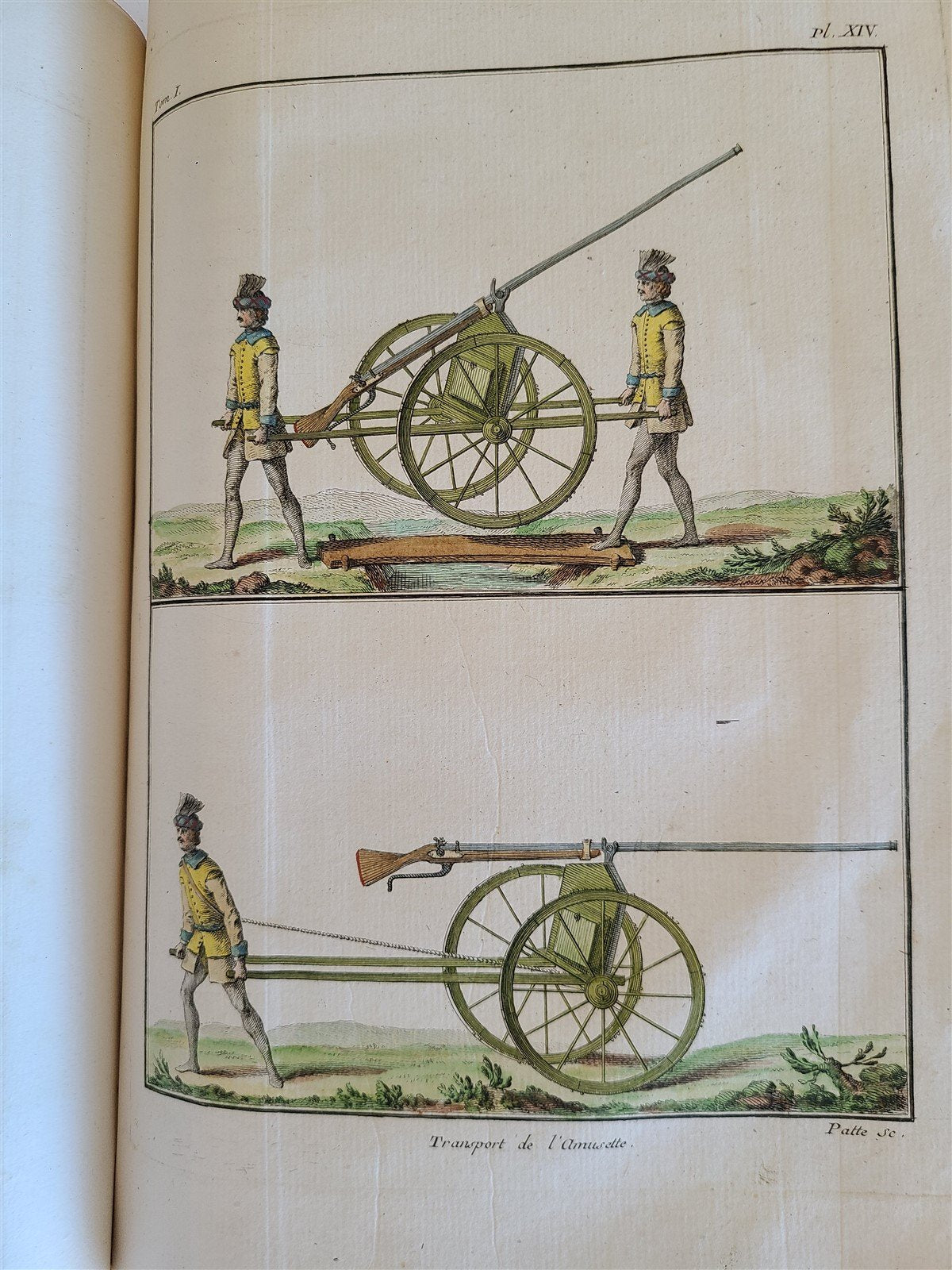 1757 MILITARY SCIENCE FULLY ILLUSTRATED 2 VOLUMES antique