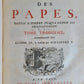 1732 -1734 HISTORY of POPES 5 VOLUMES antique in FRENCH prohibited by church