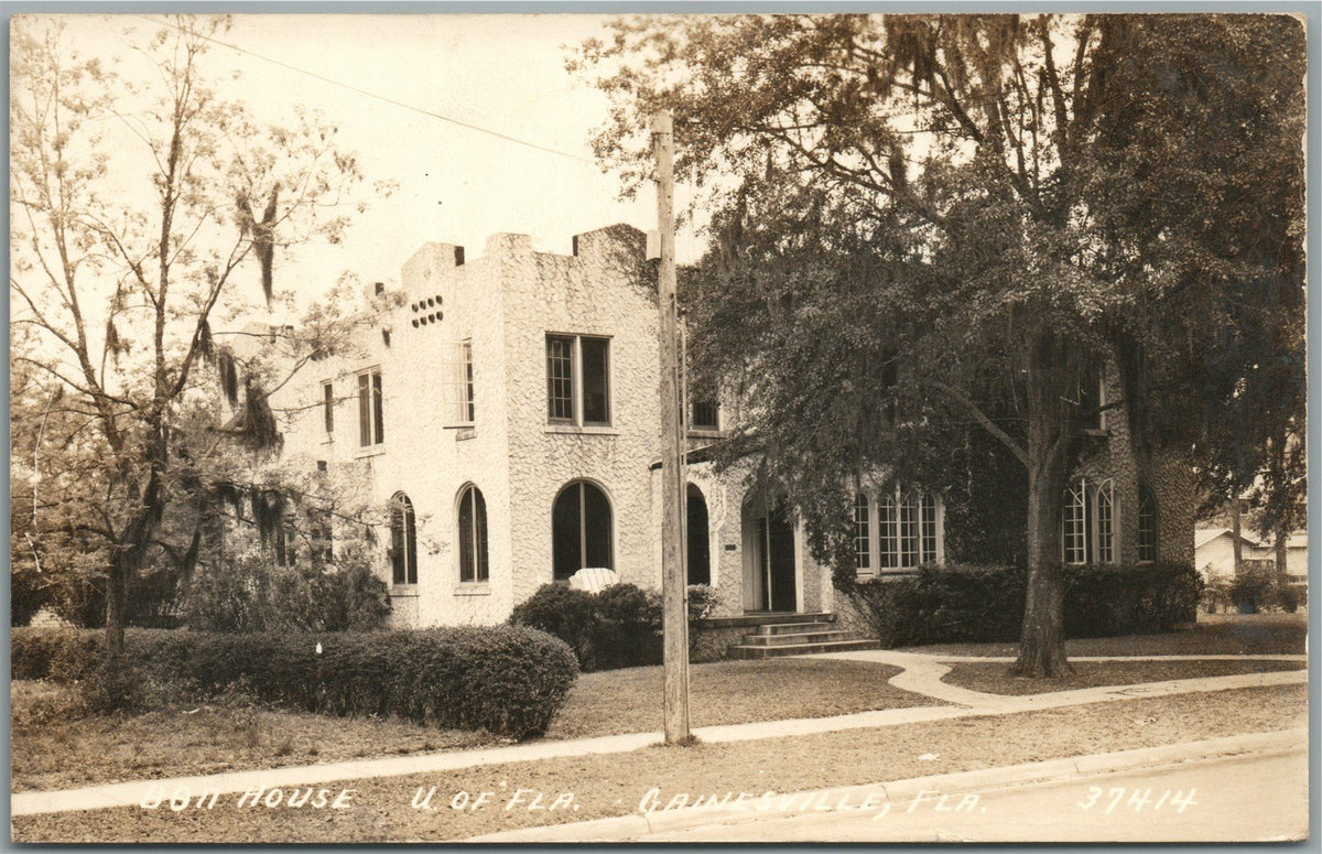 GAINESVILLE FL BON HOUSE U of FLA Beta Theta Pi VINTAGE REAL PHOTO POSTCARD RPPC