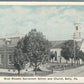 BALLY PA SCHOOL & CHURCH ANTIQUE POSTCARD