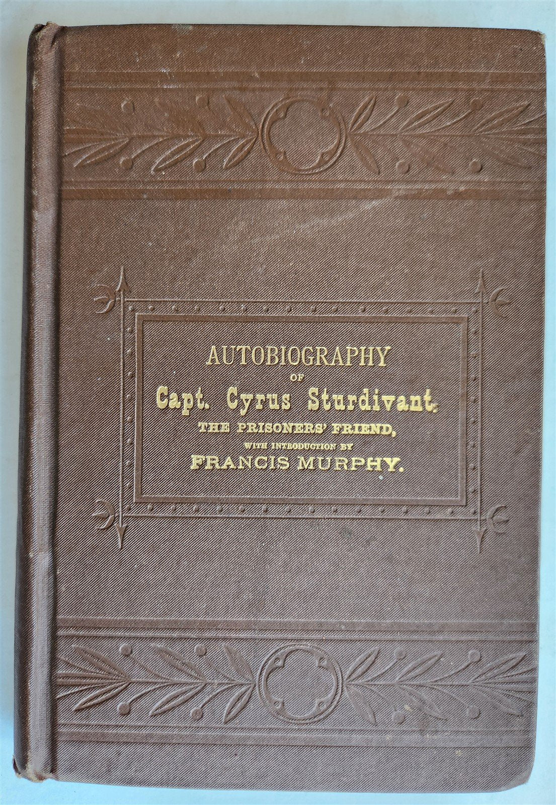 1882 LIFE and WORK of CAPT. CYRUS STURDIVANT THE PRISONER'S FRIEND antique