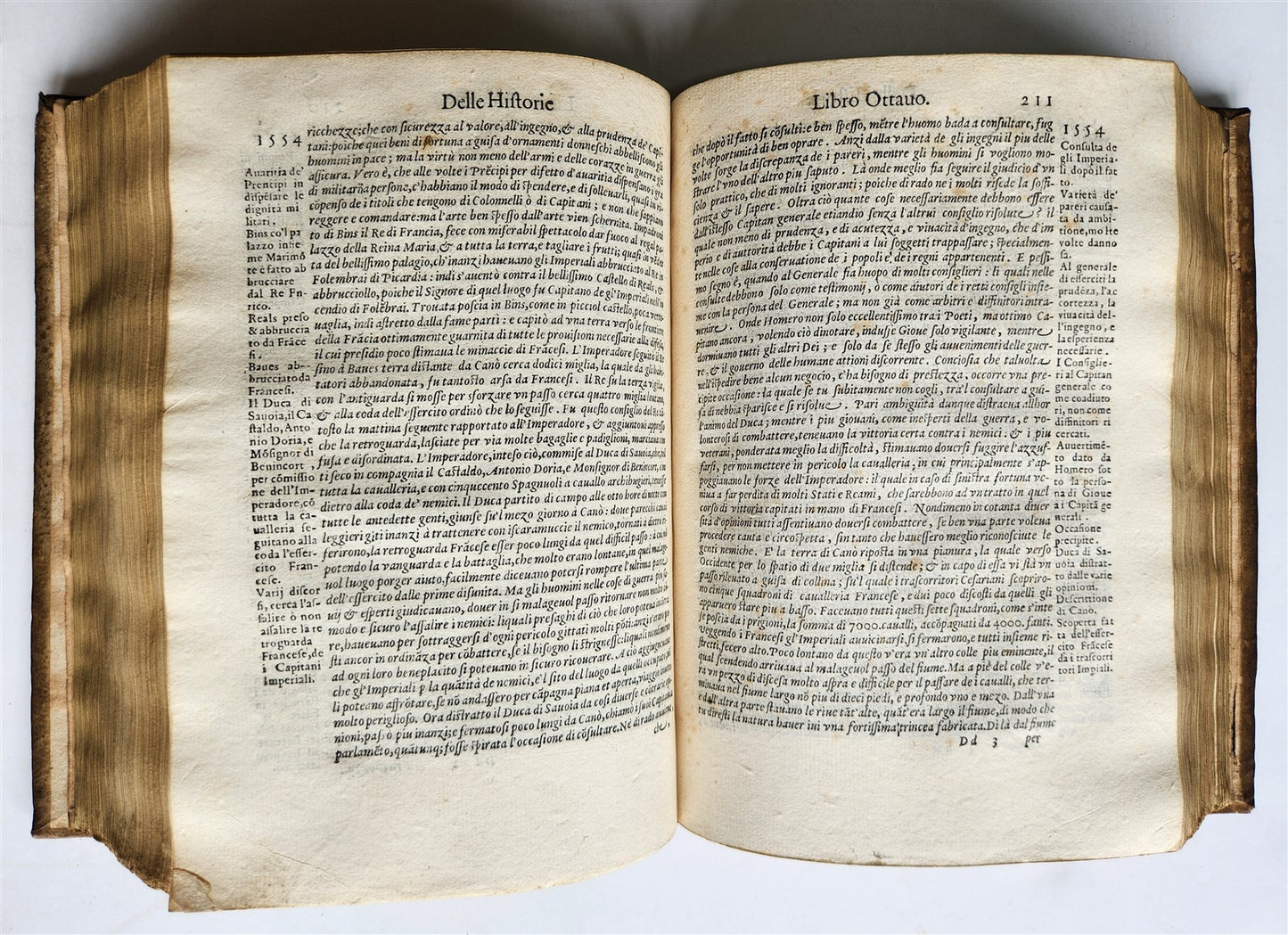 1589 HISTORY of ITALY by NATALE CONTI 2 VOLS antique VELLUM BOUND 16th CENTURY