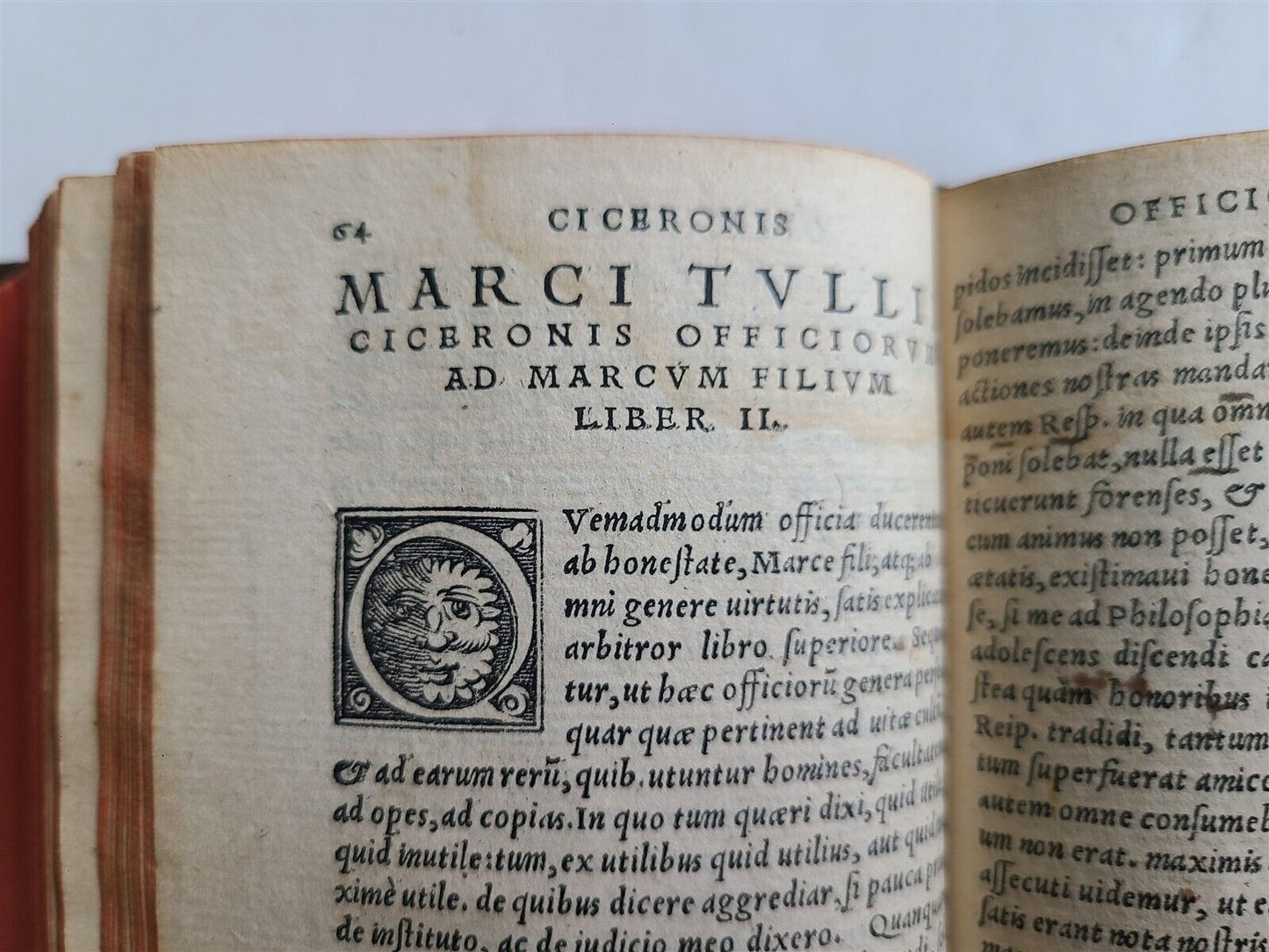 1558 CICERO libri tres de officiis antique w/ VITA et DOCTRINA JESU CHRISTI