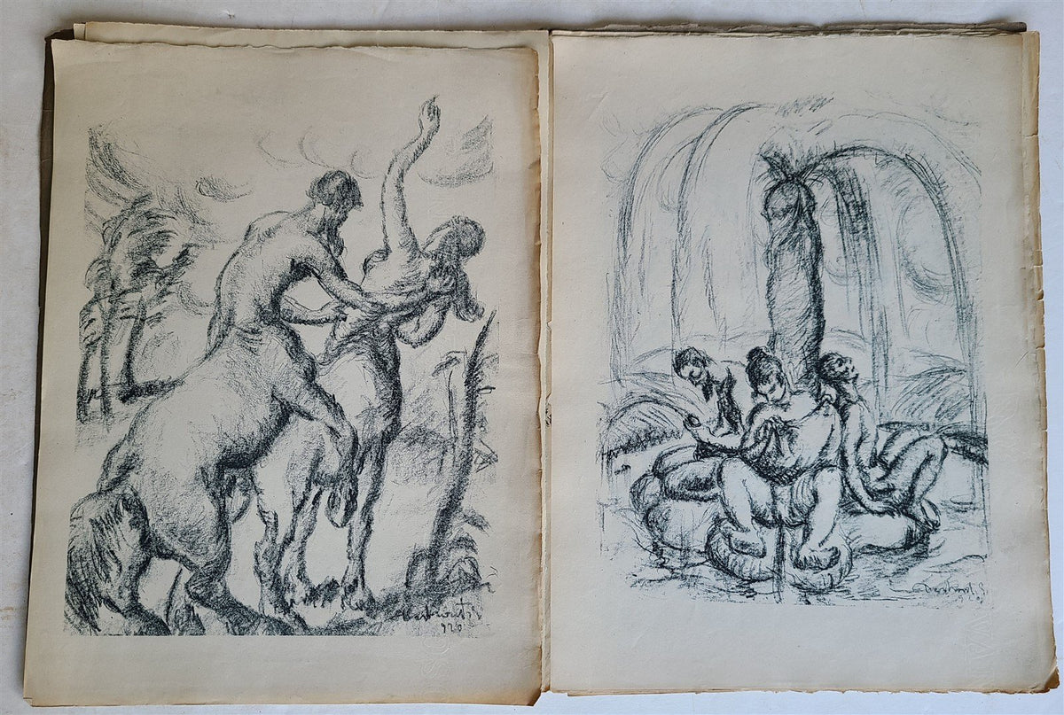 1924 PANDEMONIM SERIES OF 12 EROTIC LITHOGRAPHS by DERKOVITS antique SIGNED LTD