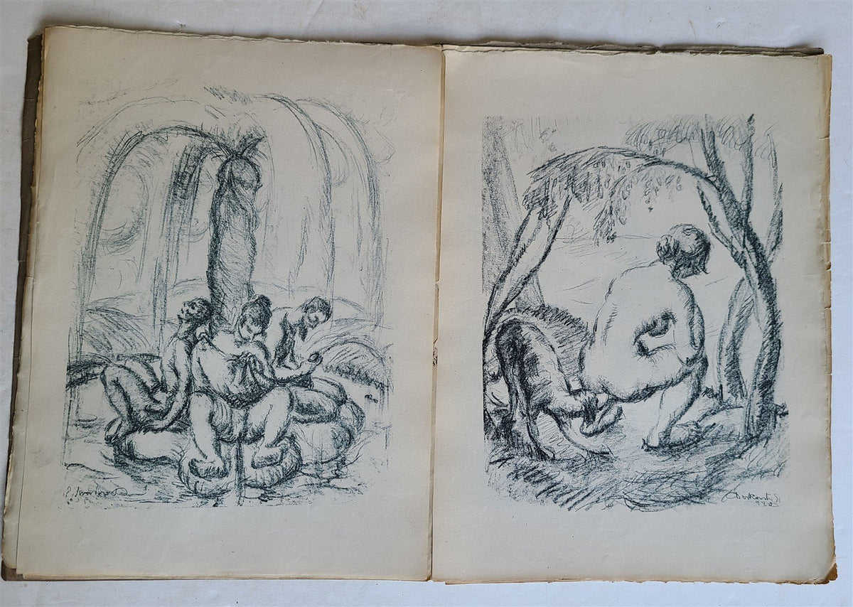1924 PANDEMONIM SERIES OF 12 EROTIC LITHOGRAPHS by DERKOVITS antique SIGNED LTD