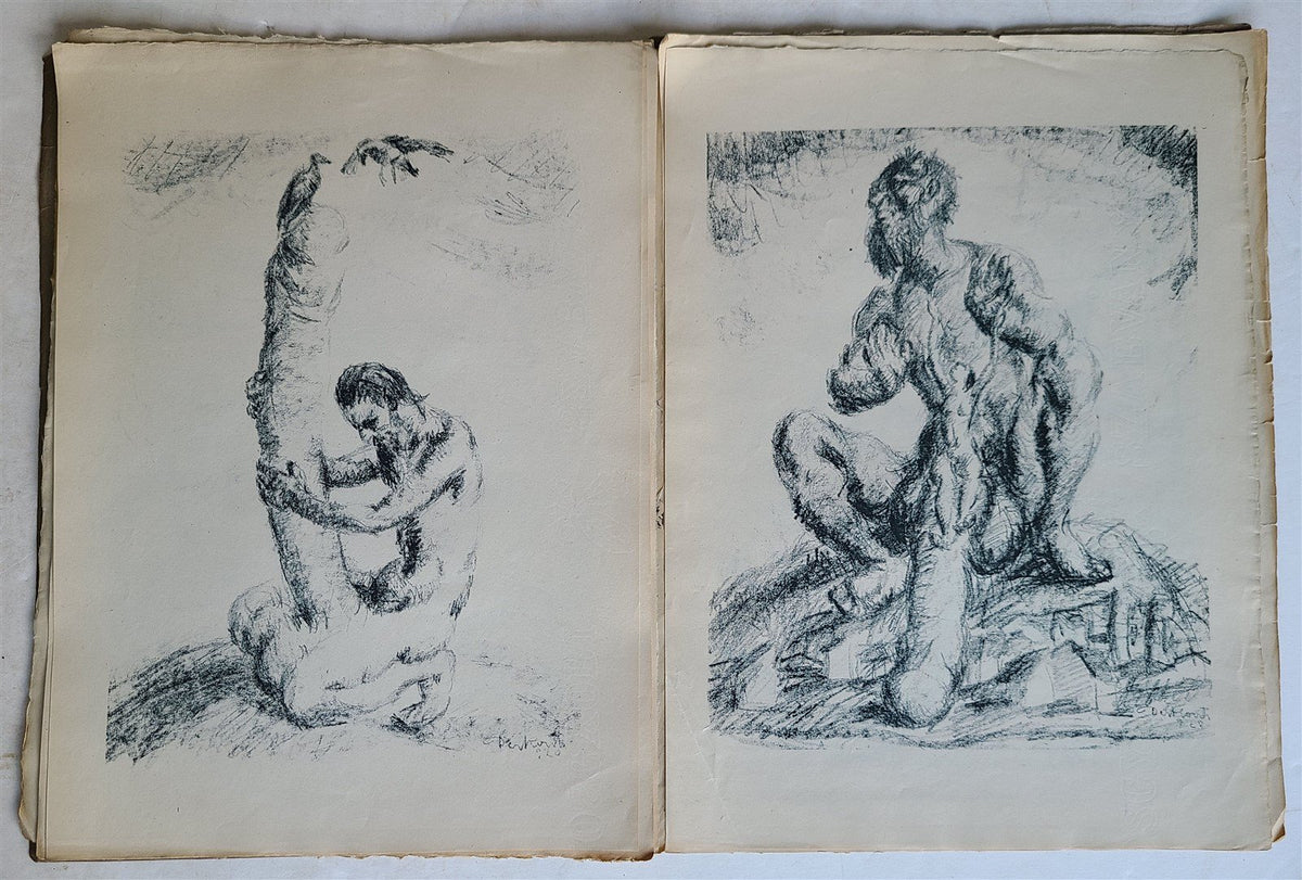 1924 PANDEMONIM SERIES OF 12 EROTIC LITHOGRAPHS by DERKOVITS antique SIGNED LTD