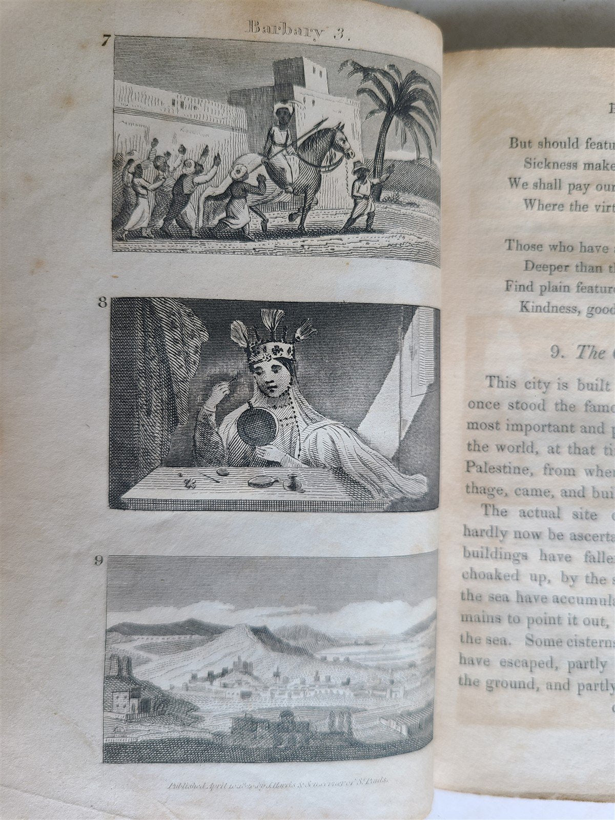 1821 SCENES in AFRICA antique illustrated CHILDRENS BOOK