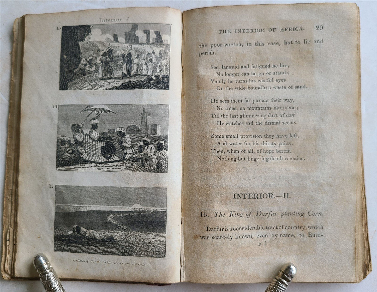 1821 SCENES in AFRICA antique illustrated CHILDRENS BOOK