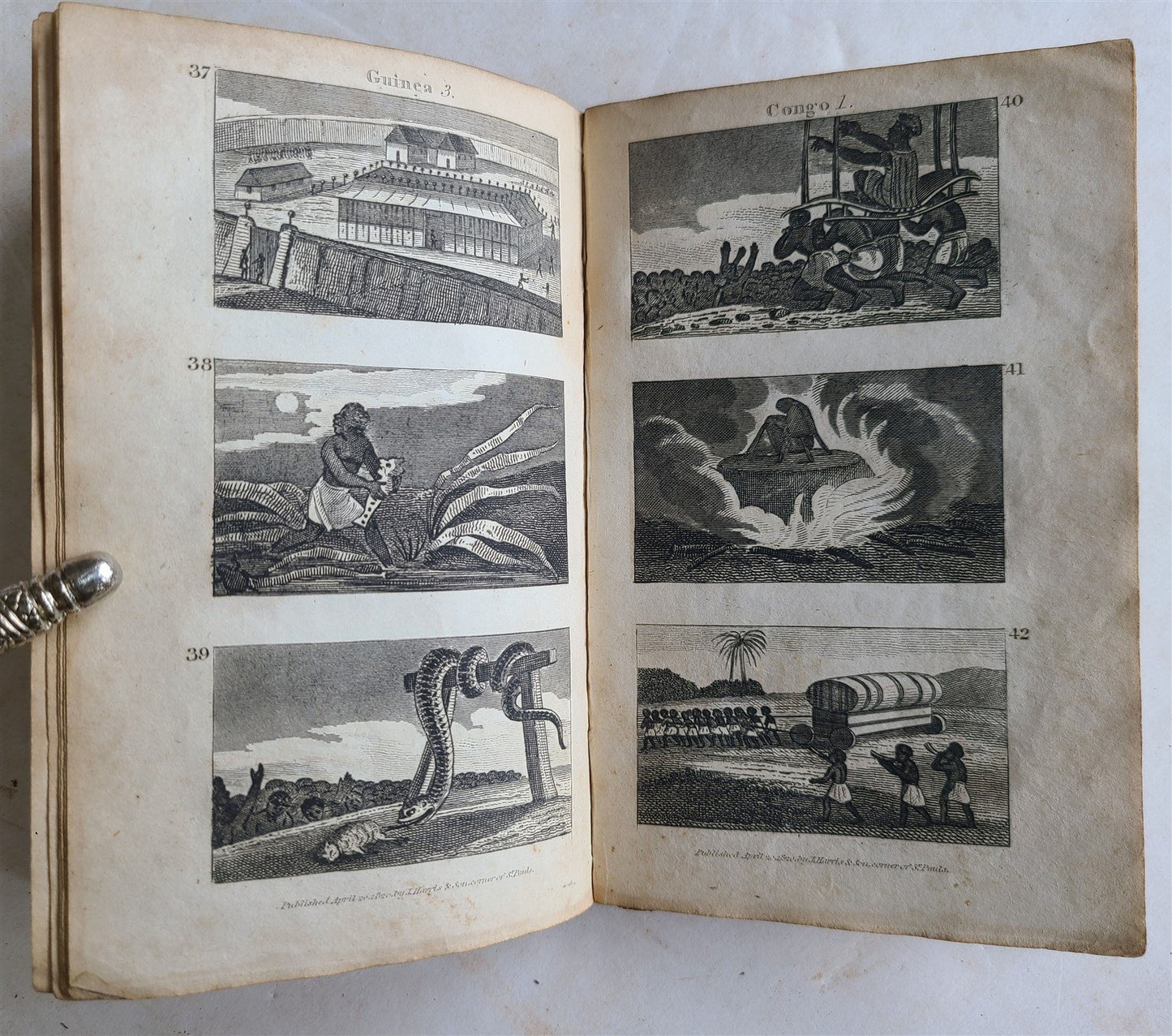 1821 SCENES in AFRICA antique illustrated CHILDRENS BOOK