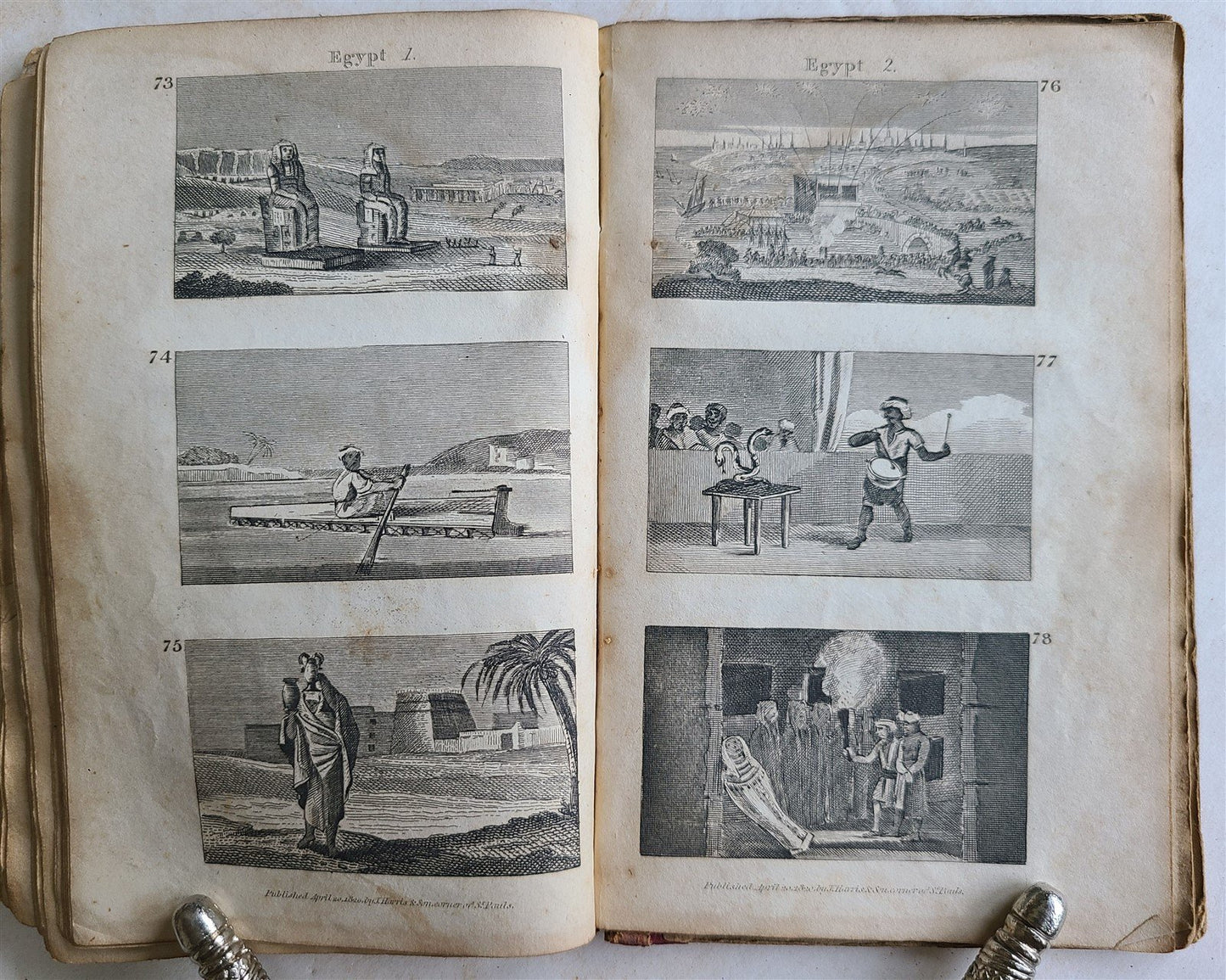 1821 SCENES in AFRICA antique illustrated CHILDRENS BOOK
